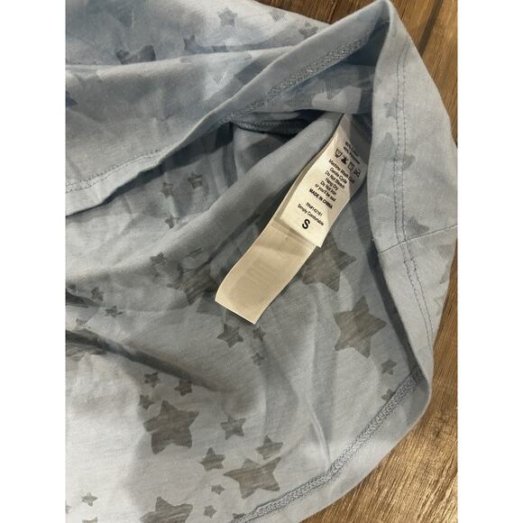 LuLaRoe Sleeveless Tank Top Americana Small Light Blue Burnout Stars NWT - Picture 5 of 5